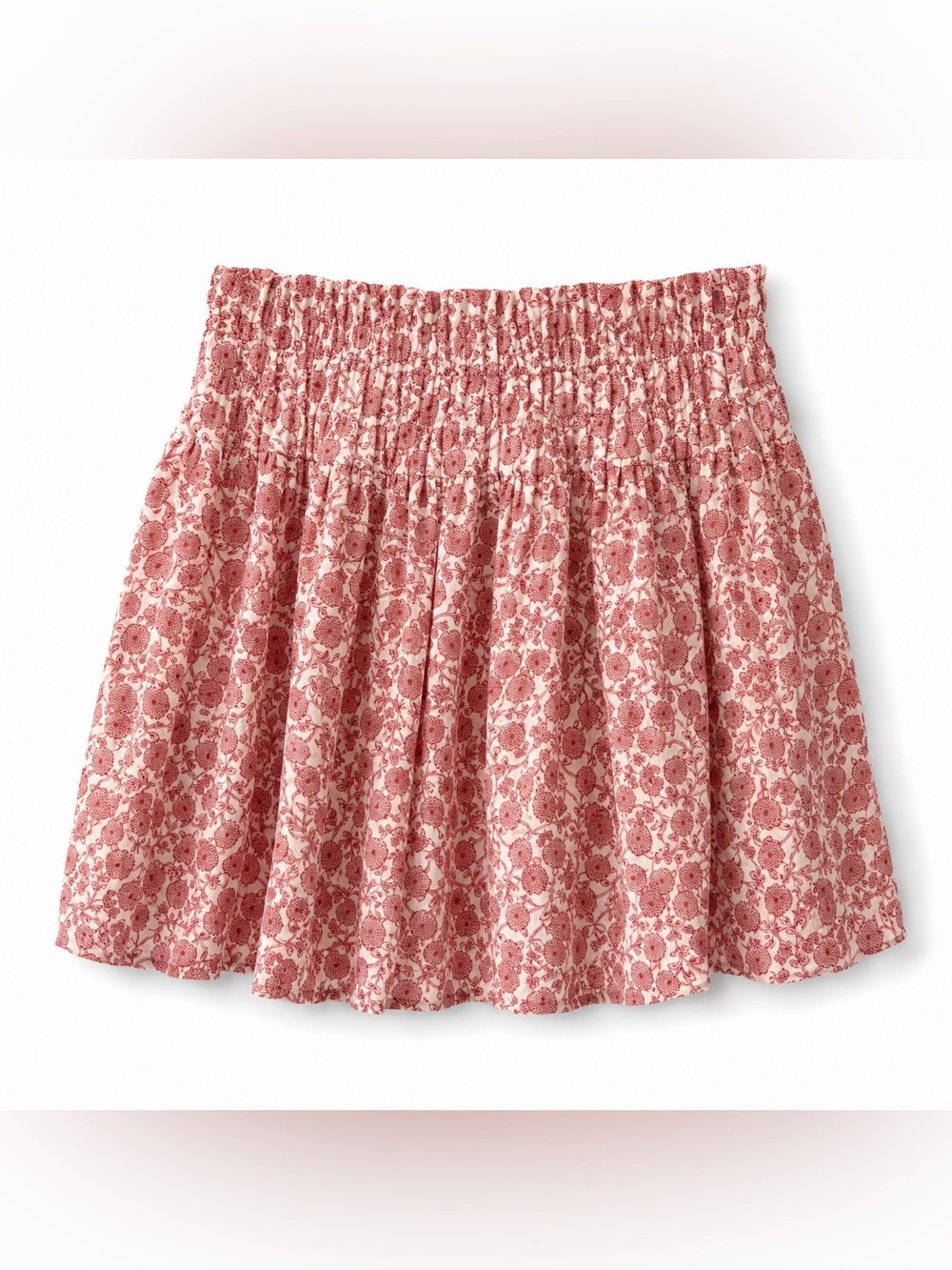 MNG Mango Burgundy Floral Tiered Mini Skirt Women’s Size M